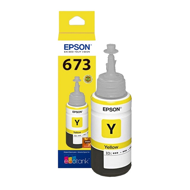 Epson T673 - Amarillo - original - recarga de tinta - para Epson L1800, L800, L805, L810, L850