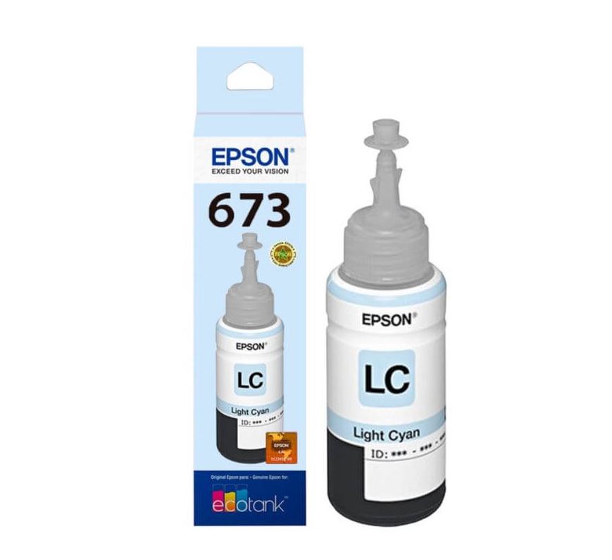 Epson T673 - Cián claro - original - recarga de tinta - para Epson L1800, L800, L805, L810, L850