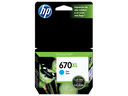 HP 670XL - Alto rendimiento - cián - original - Ink Advantage - cartucho de tinta - para Deskjet Ink Advantage 3525, Ink Advantage 4615, Ink Advantage 4625, Ink Advantage 5525