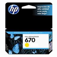 HP 670 - Amarillo - original - Ink Advantage - cartucho de tinta - para Deskjet Ink Advantage 3525, Ink Advantage 4615, Ink Advantage 4625, Ink Advantage 5525