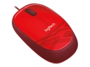Logitech M105 - Ratón - óptico - cableado - USB - rojo