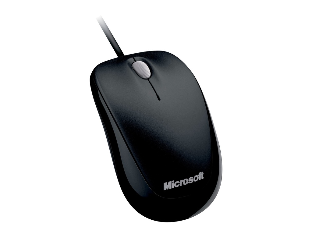 Microsoft Compact Optical Mouse 500 - Ratón - diestro y zurdo - óptico - 3 botones - cableado - USB - negro
