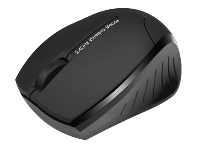 Klip Xtreme KMO-310BK Beetle - Ratón - diestro y zurdo - óptico - 3 botones - inalámbrico - 2.4 GHz - receptor inalámbrico USB - negro