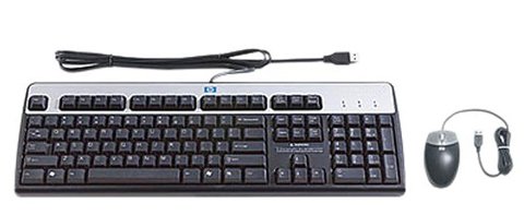 HPE BFR with PVC Free Kit - Juego de teclado y ratón - USB - EE. UU. - para ProLiant MicroServer Gen10, MicroServer Gen8, ML10 v2, SL4540 Gen8, XL230a Gen9