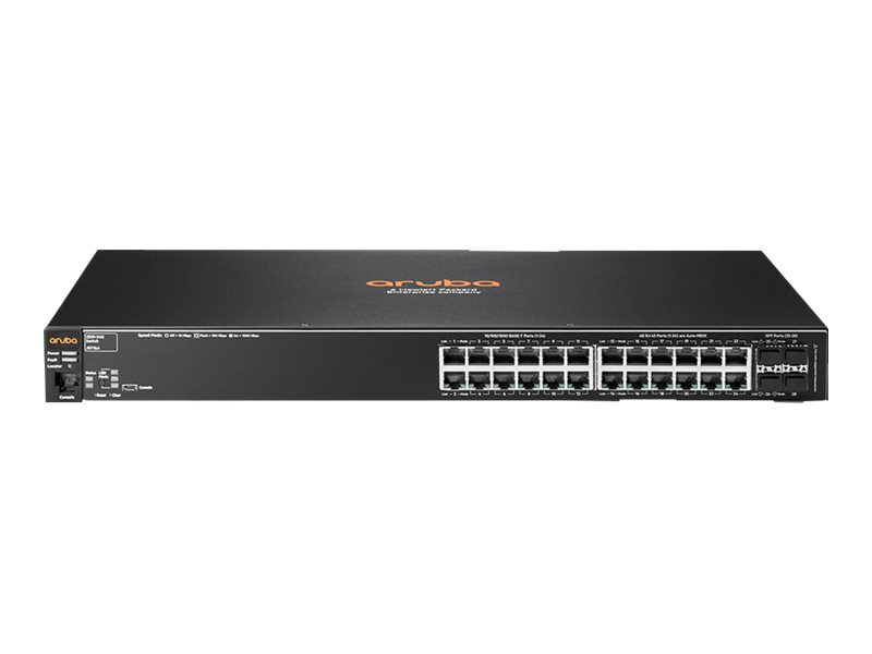 HPE Aruba 2530-24G - Conmutador - Gestionado - 24 x 10/100/1000 + 4 x Gigabit SFP - sobremesa, montaje en rack, montaje en pared