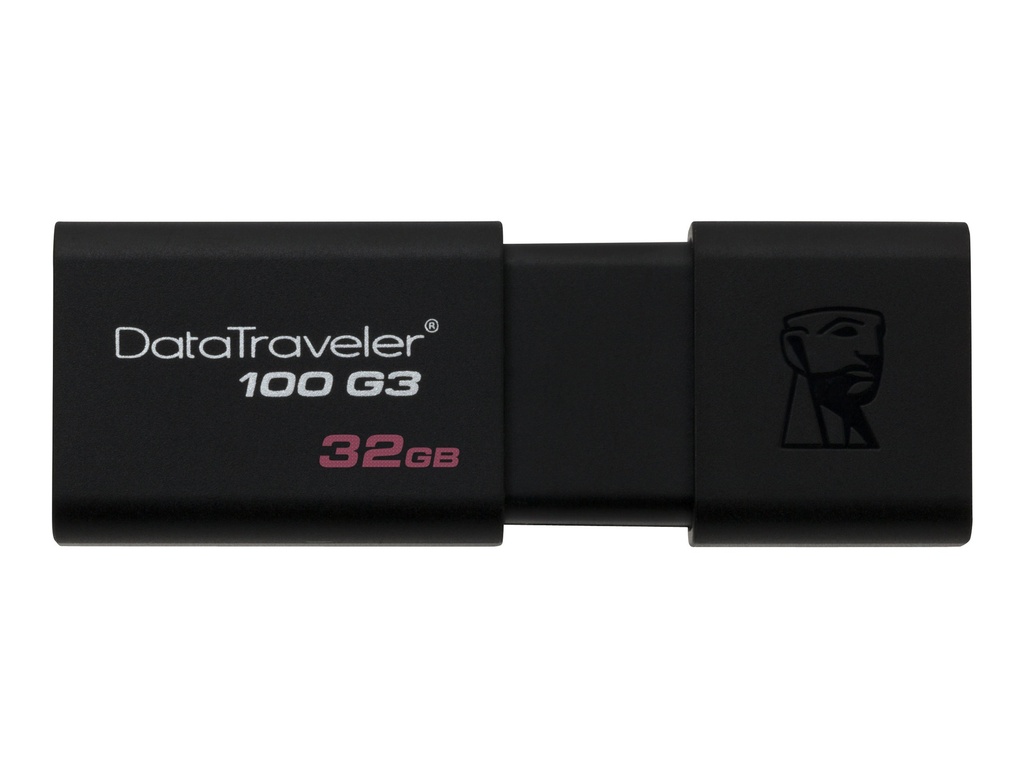 Kingston DataTraveler 100 G3 - Unidad flash USB - 32 GB - USB 3.0 - negro