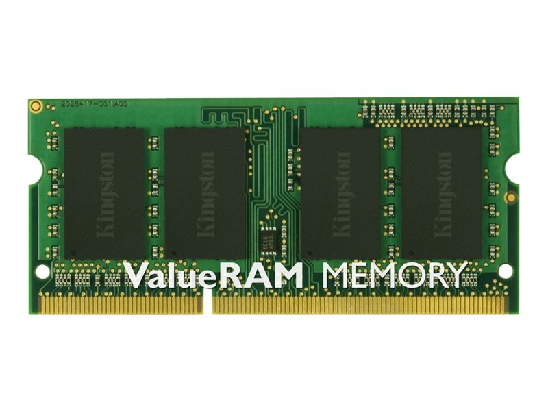 Kingston ValueRAM - DDR3 - módulo - 4 GB - SO DIMM de 204 espigas - 1333 MHz / PC3-10600 - CL9 - 1.5 V - sin búfer - no ECC