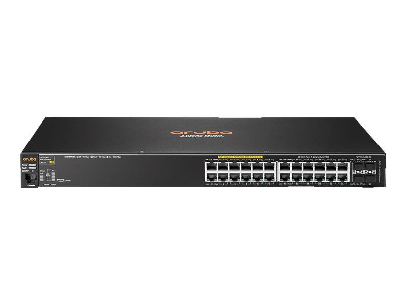 HPE Aruba 2530-24G-PoE+ - Conmutador - Gestionado - 24 x 10/100/1000 (PoE+) + 4 x Gigabit SFP - sobremesa, montaje en rack, montaje en pared - PoE+