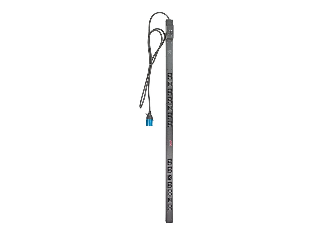 APC Basic Rack PDU Zero U - Unidad de distribución de alimentación (montaje en bastidor) - CA 230 V - input: IEC 60309 - conectores de salida: 24 (IEC 60320 C13, IEC 60320 C19) - 0U - 3.1 m - negro - para P/N: SMX1500RMNCUS, SRT1000RMXLI, SRT1000RMXLI-NC, SRT10RMXLIX806, SRT5KRMXLW-TW