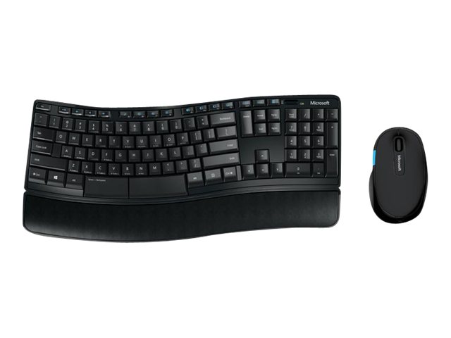 Microsoft Sculpt Comfort Desktop - Juego de teclado y ratón - inalámbrico - 2.4 GHz - QWERTY - EE. UU. - negro
