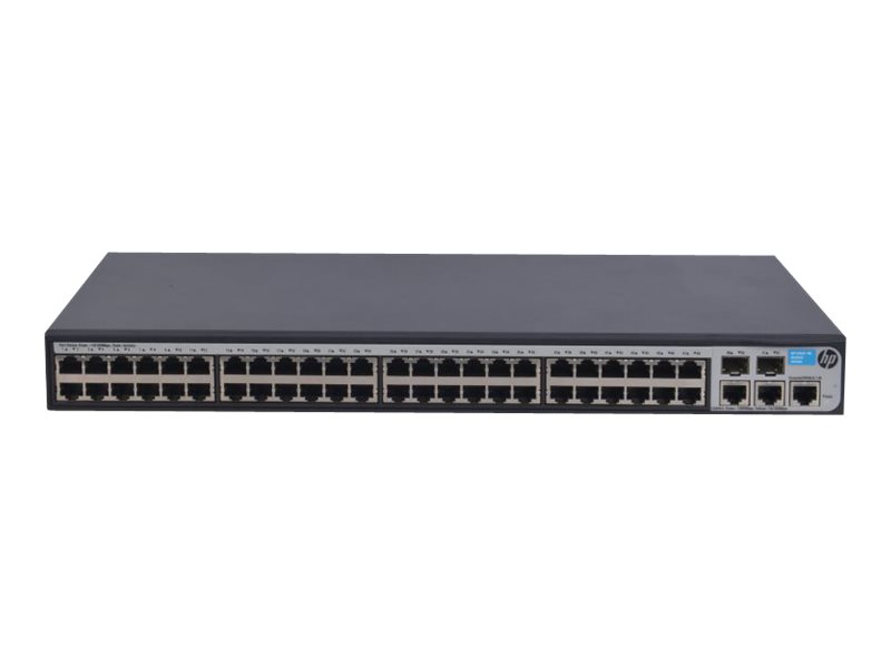 HPE 1910-48 Switch - Conmutador - L3 - Gestionado - 48 x 10/100 + 2 x Gigabit SFP combinado - montaje en rack