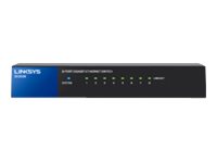 Linksys SE3008 - Conmutador  - sin gestionar - 8 x 10/100/1000 - sobremesa, montaje en pared - 2 años de garantía 