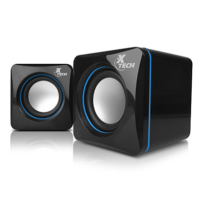 Xtech XTS-110 - Altavoces - Negro - Diseño compacto que permite colocarlo sobre cualquier escritorio - Sonido con una nitidez y fidelidad impresionantes - Perilla de volumen integrada en la unidad - Entrada de CA/CC: 5VCC - Impedancia: 4Ohm - Sensibilidad: 350mV - Relación de señal a ruido: ?65d - Información adicional: Longitud del cable:  80cm