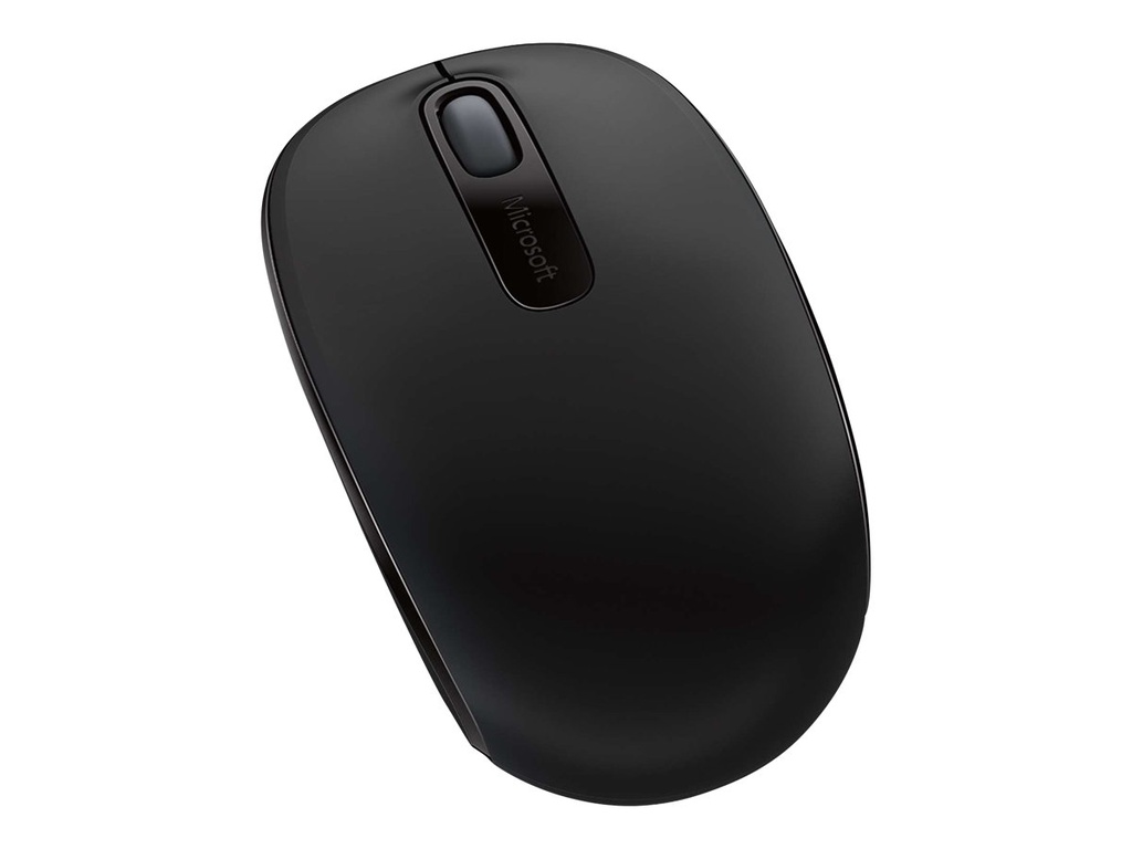 Microsoft ratón móvil inalámbrico 1850 - Ratón - diestro y zurdo - óptico - 3 botones - inalámbrico - 2.4 GHz - receptor inalámbrico USB - negro