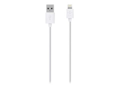 Belkin MIXIT Cable de carga y sincronización Lightning a USB - Cable Lightning - Lightning (M) a USB (M) - 3 m - blanco - para Apple iPad/iPhone/iPod (Lightning)