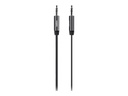 Belkin MIXIT Aux Cable - Cable de audio - miniconector estéreo (M) a miniconector estéreo (M) - 91 cm - negro - plano - para Apple iPhone/iPod