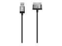 Belkin MIXIT 4ft 30-Pin to USB ChargeSync Cable, Black - Cable de carga / datos - Apple Dock (M) a USB (M) - 1.22 m - negro
