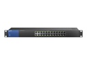 Linksys Business LGS124P - Conmutador - sin gestionar - 12 x 10/100/1000 (PoE+) + 12 x 10/100/1000 - montaje en rack - PoE+ (120 W) - ca 100/230 V