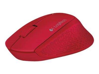 Logitech M280 - Ratón - diestro - óptico - 3 botones - inalámbrico - 2.4 GHz - receptor inalámbrico USB - rojo