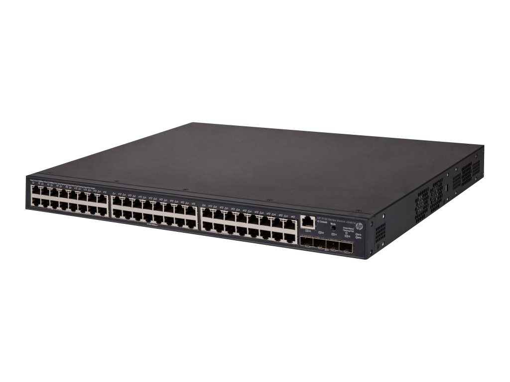 HPE 5130-48G-PoE+-4SFP+ EI - Conmutador - L3 - Gestionado - 48 x 10/100/1000 + 4 x 10 Gigabit Ethernet / 1 Gigabit Ethernet SFP+ - montaje en rack - PoE+ (370 W)