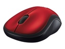 Logitech M185 - Ratón - diestro y zurdo - óptico - inalámbrico - 2.4 GHz - receptor inalámbrico USB - rojo