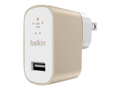 Belkin Cargador doméstico - Adaptador de corriente - 2.4 A (USB) - oro