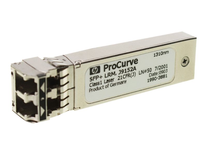 HPE - Módulo de transceptor SFP+ - 10 GigE - 10GBase-LR - modo simple LC/UPC - hasta 10 km - 1310 nm - para HPE 6120, 6600, SFP+ zl; HPE Aruba 2930F 24, 2930F 48, 5406