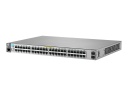 HPE Aruba 2530-48G-PoE+-2SFP+ - Conmutador - Gestionado - 48 x 10/100/1000 (PoE+) + 2 x 10 Gigabit SFP+ - sobremesa, montaje en rack, montaje en pared - PoE+ (382 W)