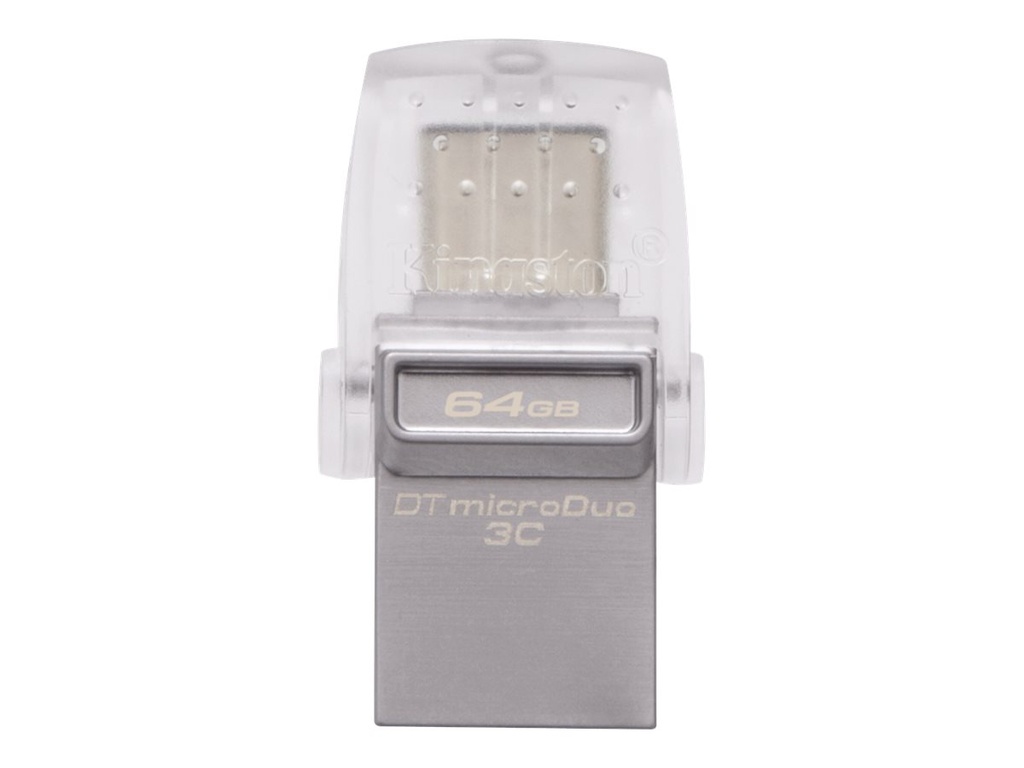 Kingston DataTraveler microDuo 3C - Unidad flash USB - 64 GB - USB 3.1 / USB-C - para Apple MacBook (Early 2015, Early 2016, Mid 2017); MacBook Air (Late 2018); MacBook Pro (Late 2016, Mid 2017, Mid 2018)
