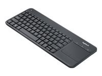 Logitech Wireless Touch Keyboard K400 Plus - Teclado - con panel táctil - inalámbrico - 2.4 GHz - negro