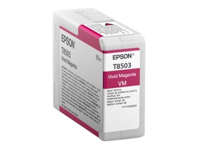 Epson T8503 - 80 ml - magenta vívido - original - cartucho de tinta - para SureColor P800, P800 Designer Edition, SC-P800