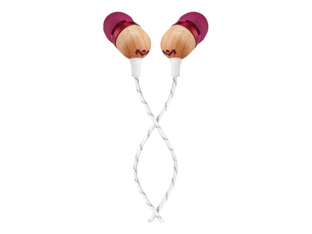 House of Marley Smile Jamaica - Auriculares internos con micro - en oreja - cableado - conector de 3,5 mm - aislamiento de ruido - púrpura