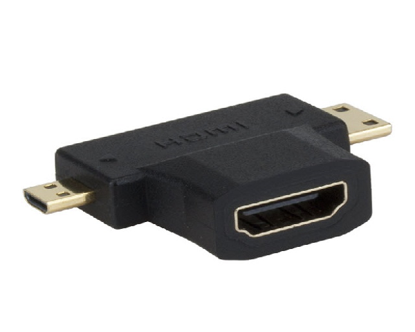 Xtech - Video / audio adapter - HDMI - 19 pin micro HDMI Type D - 19 pin mini HDMI Type C