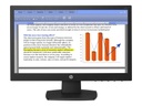HP - V194 - Monitor 18.5" - Full HD 1366 x 768 - Brillo 200 cd/m² - Angulo de visión 90° - Respuesta 5 ms - Inclinación -5 + 11° - VESA 100 - VGA - Accesorios: Cable VGA - Color: Negro