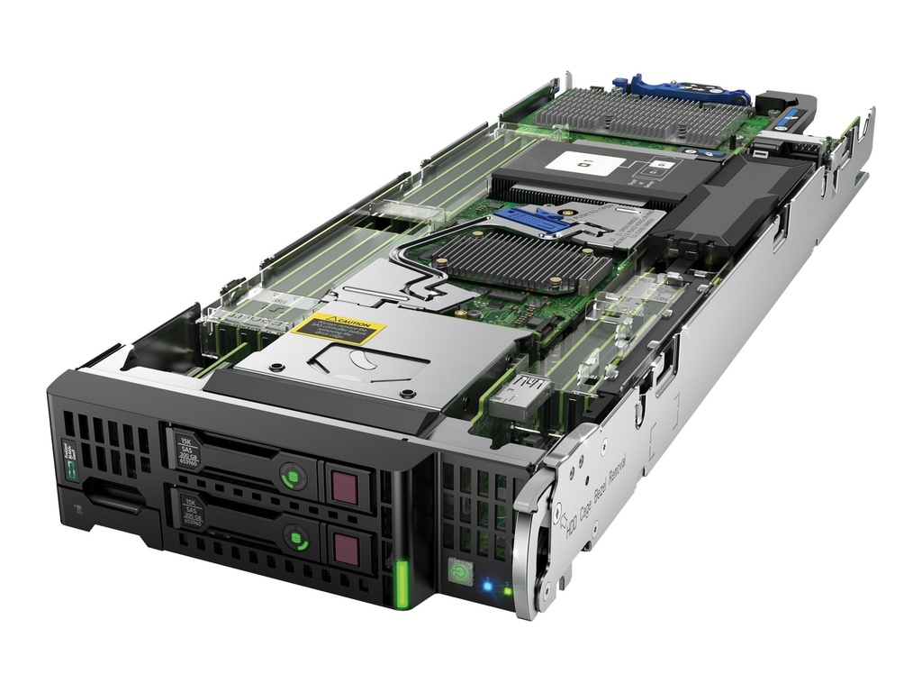 HPE ProLiant BL460c Gen9 - Servidor - compacto - 2 vías - 2 x Xeon E5-2660V4 / 2 GHz - RAM 128 GB - SAS - hot-swap 2.5" bahía(s) - sin disco duro - G200eH - GigE, 10 GigE, FCoE - monitor: ninguno