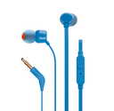 JBL T110 - Auriculares internos con micro - en oreja - cableado - conector de 3,5 mm - azul