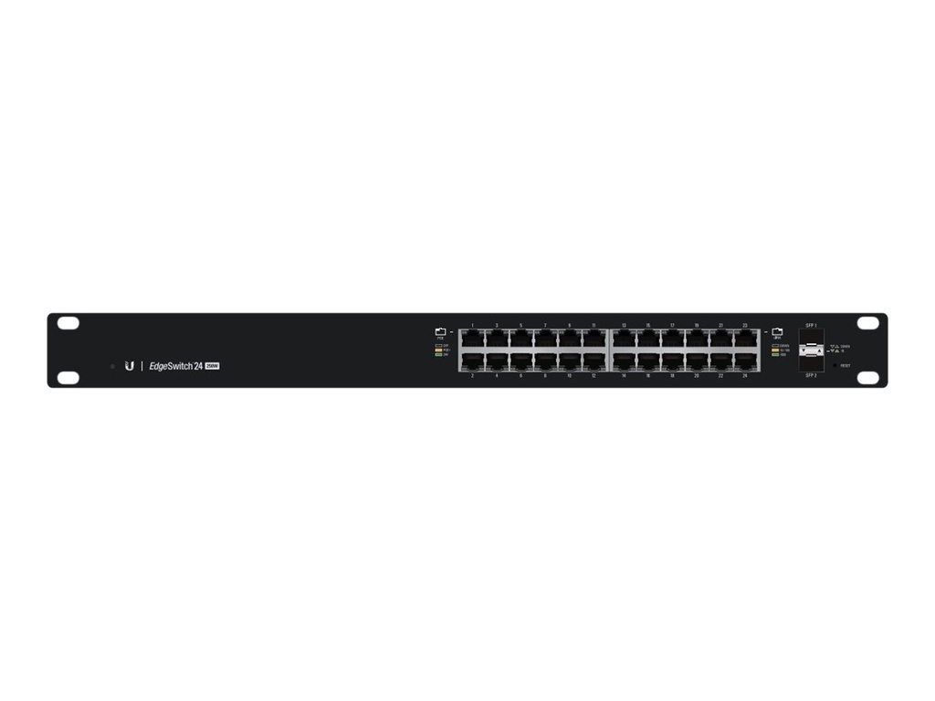 Ubiquiti EdgeSwitch 24 - Conmutador - L3 - Gestionado - 24 x 10/100/1000 (PoE+) + 2 x Gigabit SFP - montaje en rack - PoE+