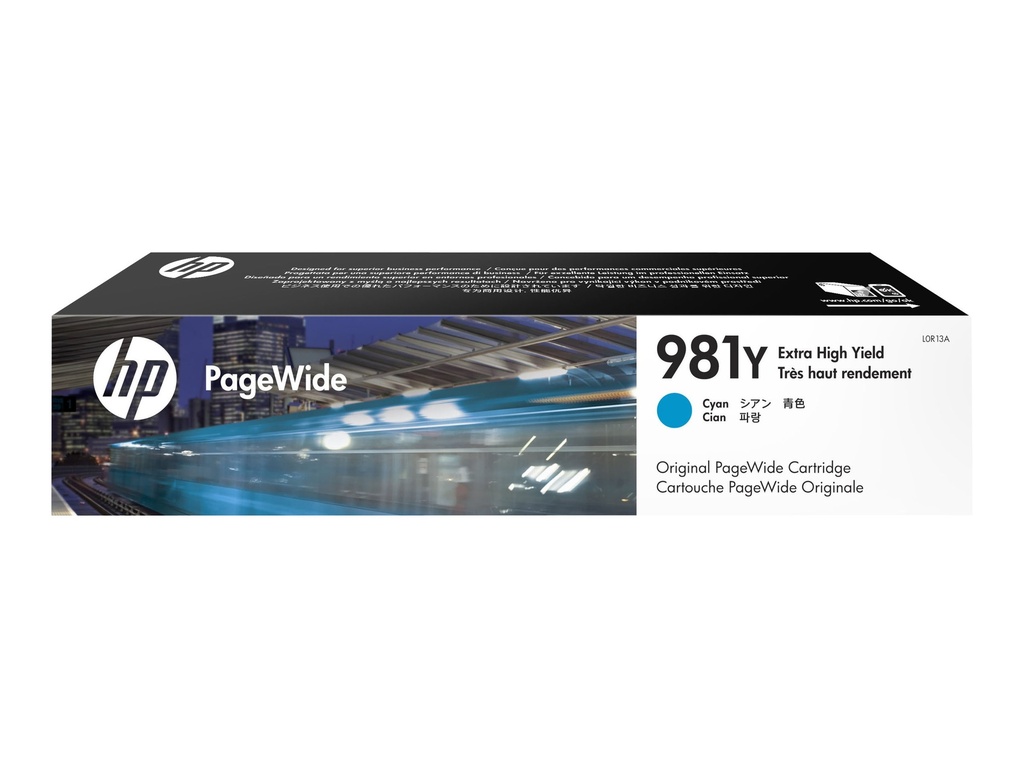 HP 981Y - Rendimiento extra alto - cián - original - PageWide - cartucho de tinta - para PageWide Enterprise Color MFP 586; PageWide Managed Color E55650