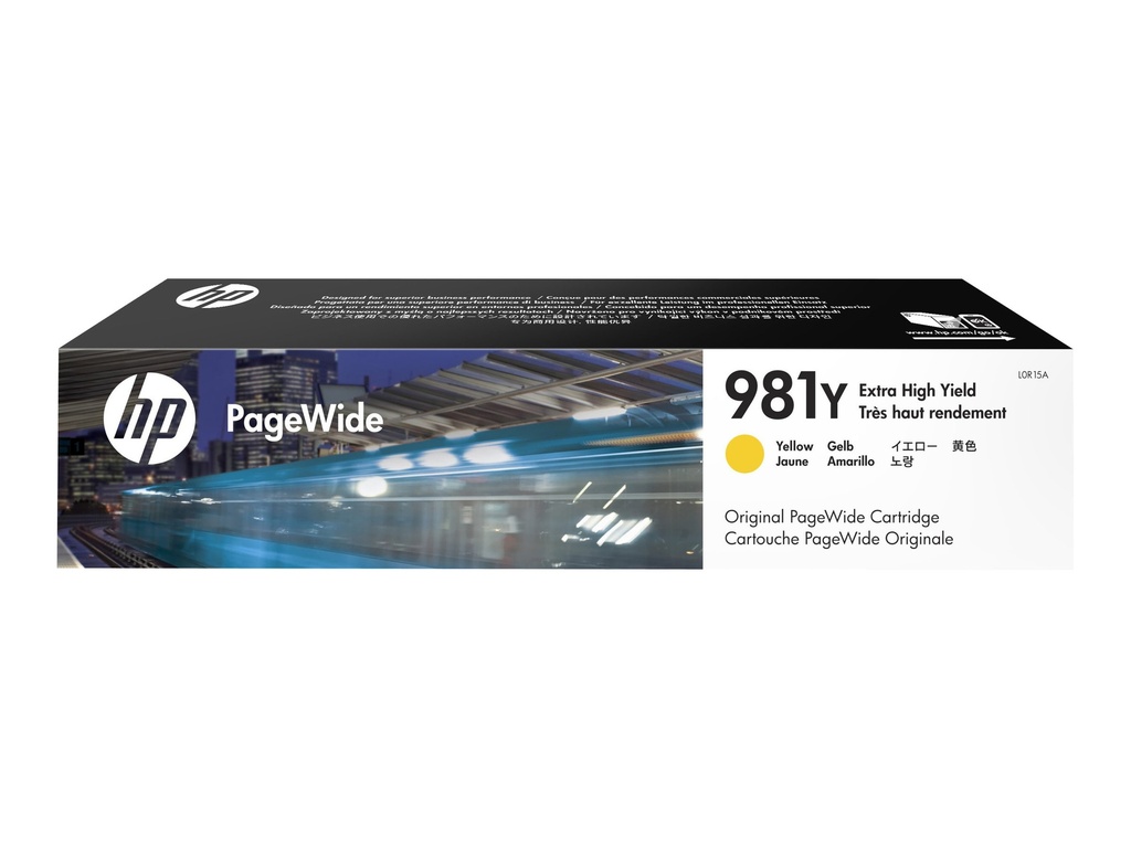 HP 981Y - 185 ml - Rendimiento extra alto - amarillo - original - PageWide - cartucho de tinta - para PageWide Enterprise Color MFP 586; PageWide Managed Color E55650