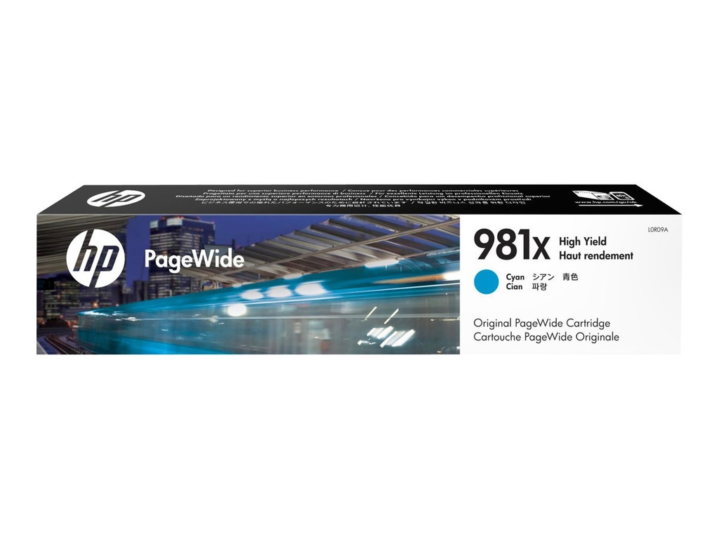 HP 981X - 116 ml - Alto rendimiento - cián - original - PageWide - cartucho de tinta - para PageWide Enterprise Color MFP 586; PageWide Managed Color E55650