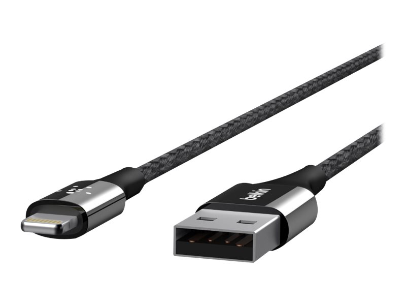 Belkin MIXIT DuraTek Lightning to USB Cable - Cable Lightning - USB (M) a Lightning (M) - 1.22 m - blindado - negro - para Apple iPad/iPhone/iPod (Lightning)
