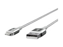 Belkin MIXIT DuraTek Lightning to USB Cable - Cable Lightning - USB (M) a Lightning (M) - 1.22 m - blindado - plata - para Apple iPad/iPhone/iPod (Lightning)
