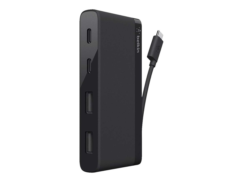 Belkin USB-C 4-Port Mini Hub - Hub - 4 x SuperSpeed USB 3.0 - sobremesa