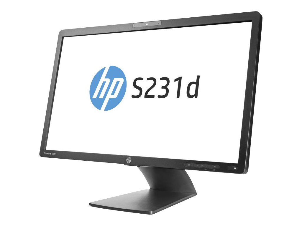 HP EliteDisplay S231d - Monitor LED - 23" - 1920 x 1080 Full HD (1080p) - IPS - 250 cd/m² - 1000:1 - 7 ms - VGA, DisplayPort - negro