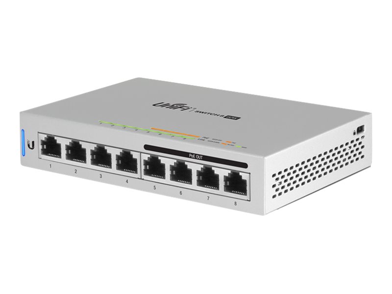 Ubiquiti UniFi Switch US-8-60W - Conmutador - Gestionado - 4 x 10/100/1000 + 4 x 10/100/1000 (PoE) - sobremesa - PoE