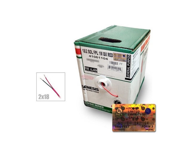 Honeywell Genesis Series 4106 - Seguridad de volumen/cable de alarma - 305 m - sin blindar - rojo - sólido
