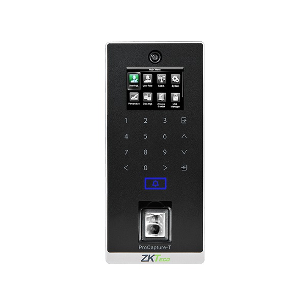 ZKTeco ProCapture-T - Terminal de Huella Digital para Control de Acceso - 1.2GHz Dual Core CPU - Sensor de Huella SilkID - Pantalla TFT-LCD de 2.4" -  195.5 x 87 x 35 mm - Capacidad Tarjetas 10.000 -  Capacidad Huellas 6.000
