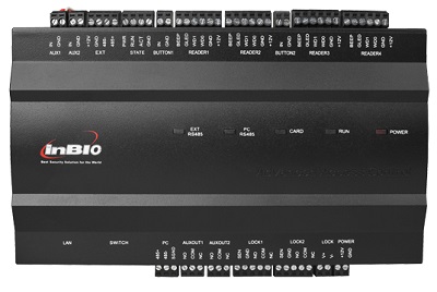 ZKTeco InBio260 Package B - 2 Puertas- TCP/IP and RS-485 - Wiegand 26-bits y Lectores RS485 Serie FR  - 3.6kg - 9.6 -14.4 VCD - Capacidad de Tarjetas: 60,000 - Capacidad de Huellas: 20,000 - 350(L)×90(H)×300(W)mm
