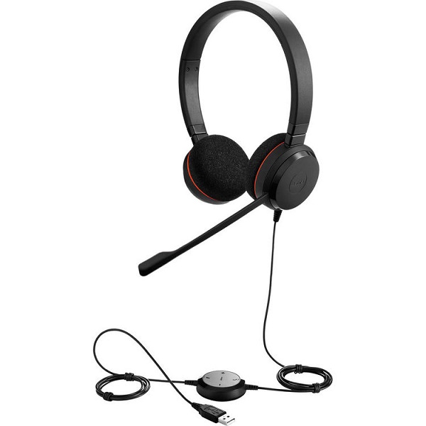 Jabra Evolve 20 UC stereo - Headset - on-ear - Duo UC. Stereo UC