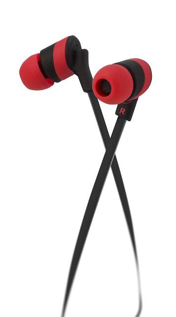 Klip Xtreme KolorBudz KHS-625RD - Auriculares internos - en oreja - cableado - conector de 3,5 mm - rojo